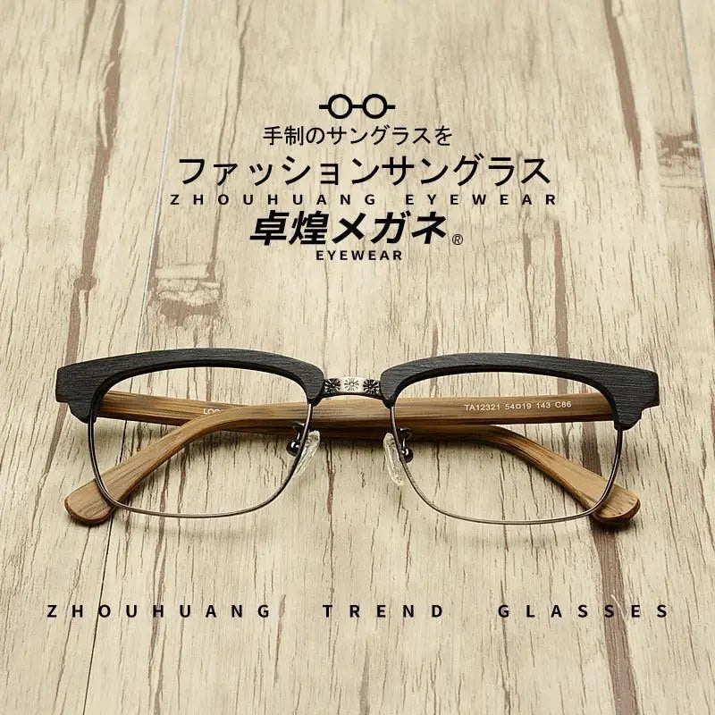 Men's Square Full Rim Titanium Prescription Glasses Ta12321 — view 2 | Rx Spectacle