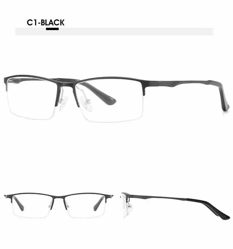 Unisex Semi-Rimless Alloy Prescription Glasses 6297 — view 19 | Rx Spectacle