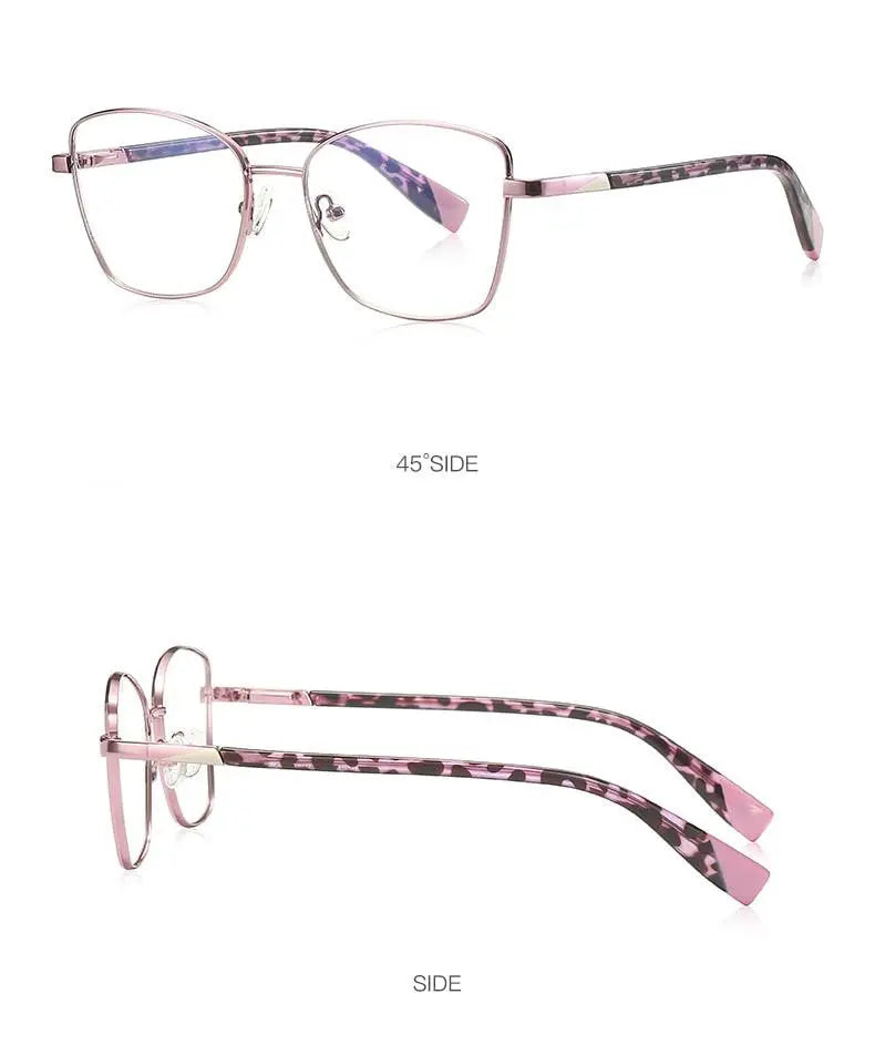 Unisex Square Full Rim Alloy Prescription Glasses 3010 — view 28 | Rx Spectacle