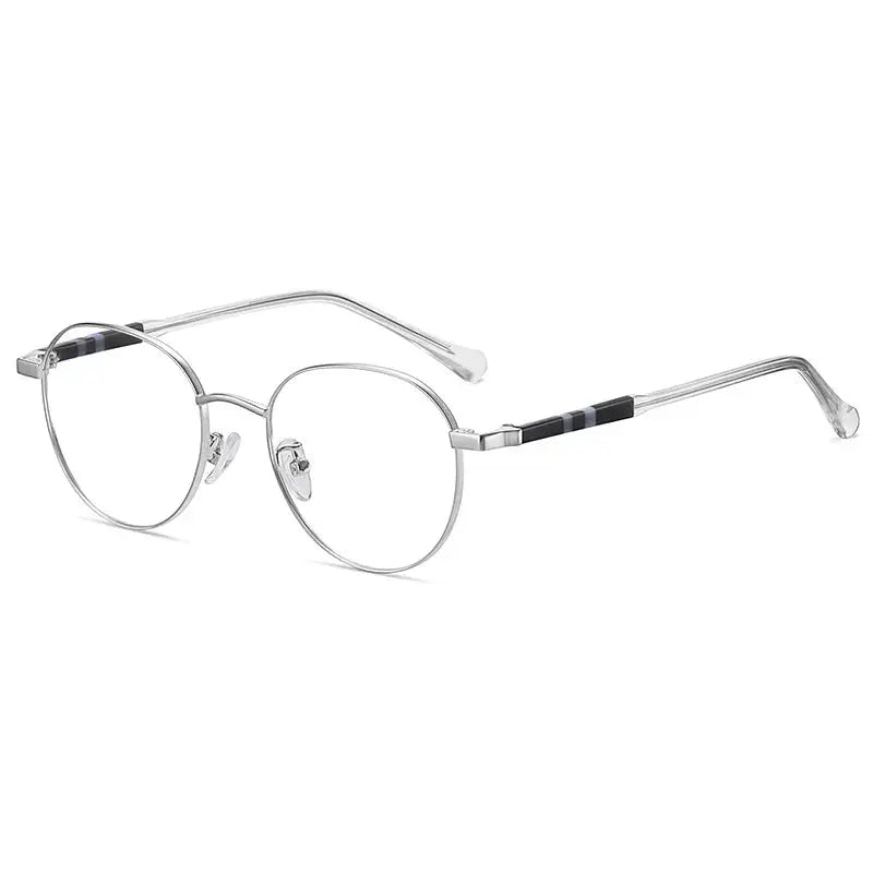Women's Oval Full Rim Alloy Flat Top Prescription Glasses 41922 — view 4 | Rx Spectacle