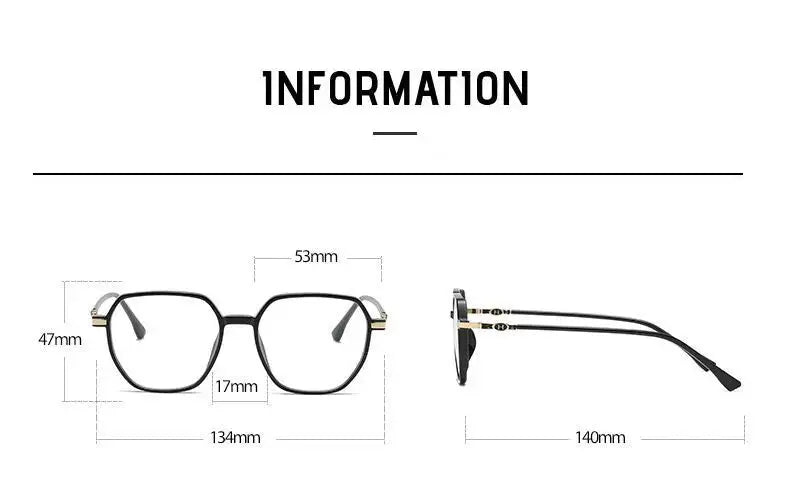 Women's Polygon Full Rim TR90 Prescription Glasses 79304 — view 2 | Rx Spectacle