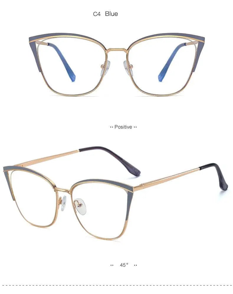 Women's Cat Eye Full Rim TR90 Prescription Glasses 95778 — view 17 | Rx Spectacle