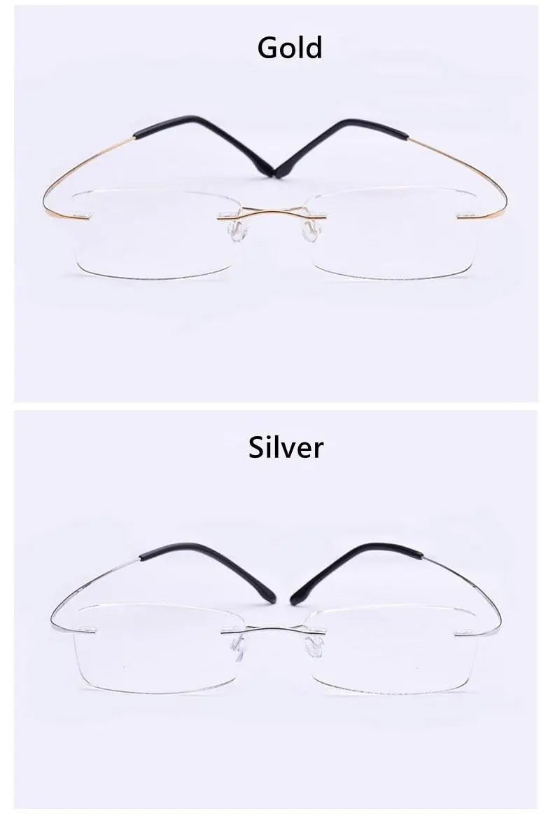 Unisex Rimless Titanium Prescription Glasses — view 17 | Rx Spectacle