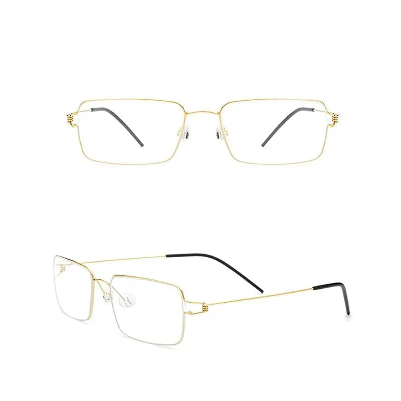 Unisex Full Rim Titanium Screwless Prescription Glasses 28606 — view 7 | Rx Spectacle
