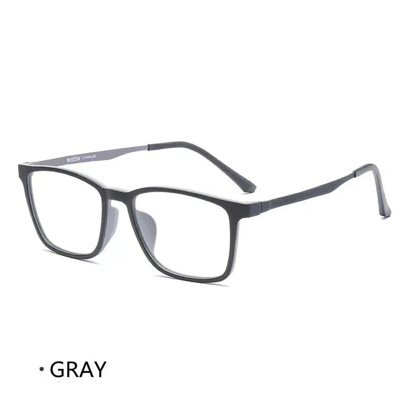 Unisex Square Full Rim Titanium Reading Glasses 3067 — view 5 | Rx Spectacle