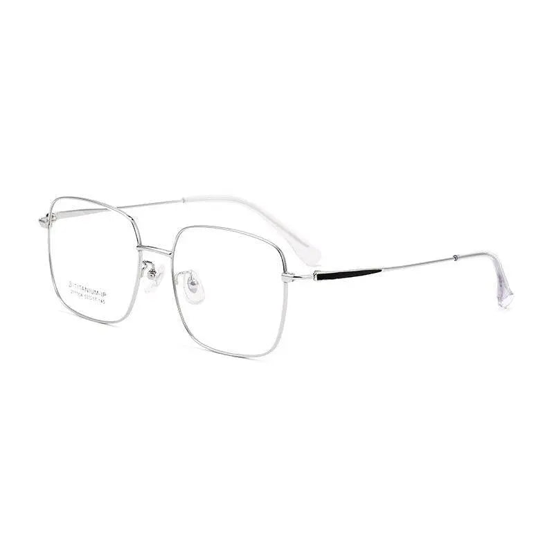 Unisex Square Full Rim Titanium Prescription Glasses 17004 — view 4 | Rx Spectacle