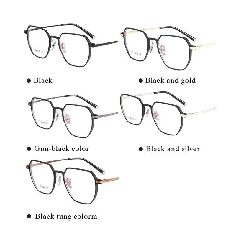 Unisex Full Rim Titanium Prescription Glasses 66004 — view 10 | Rx Spectacle