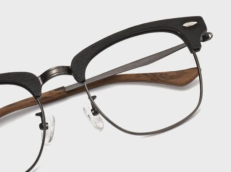 Men's Round Full Rim Alloy Prescription Glasses 8057 — view 14 | Rx Spectacle