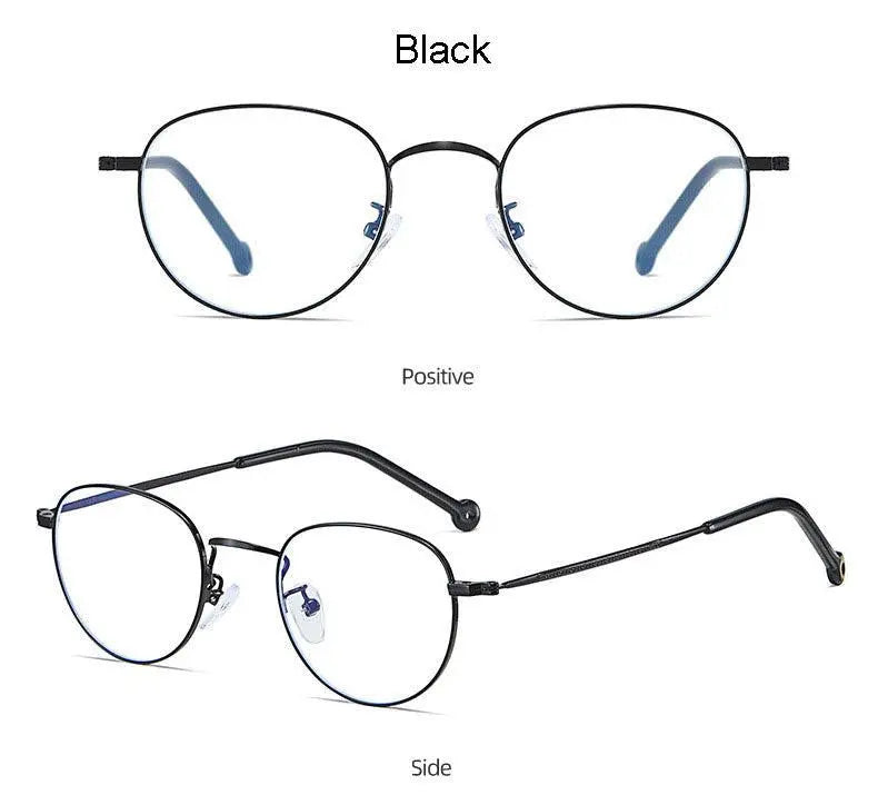 Unisex Round Full Rim Alloy Prescription Glasses 9957 — view 14 | Rx Spectacle