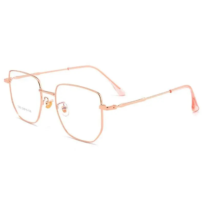 Unisex Square Full Rim Alloy Prescription Glasses D882 — view 7 | Rx Spectacle