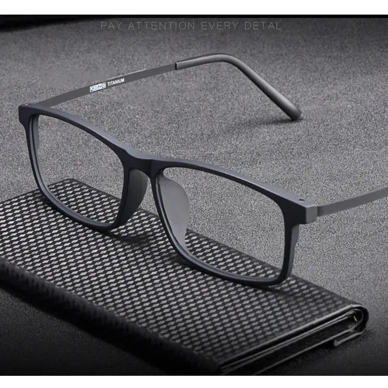 Unisex Square Full Rim Titanium Prescription Glasses 720991 — view 1 | Rx Spectacle
