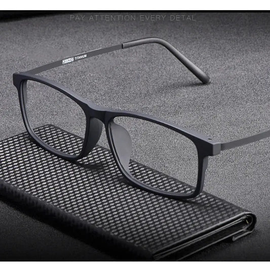 Unisex Square Full Rim Titanium Prescription Glasses 720991 — view 1 | Rx Spectacle