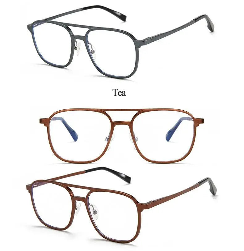 Men's Square Full Rim Alloy Prescription Glasses 6113 — view 15 | Rx Spectacle