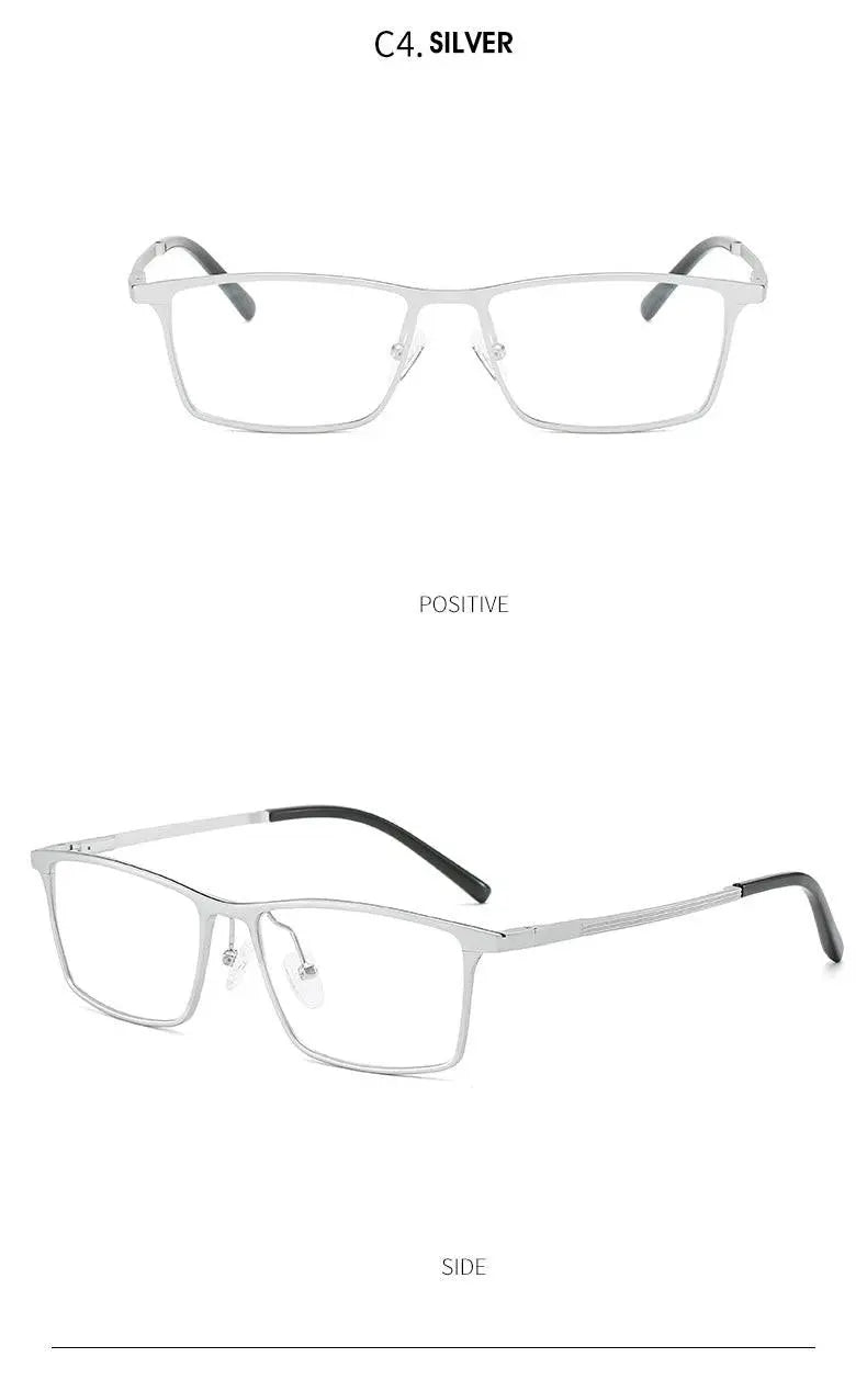 Men's Square Full Rim Alloy Prescription Glasses P6308 — view 14 | Rx Spectacle