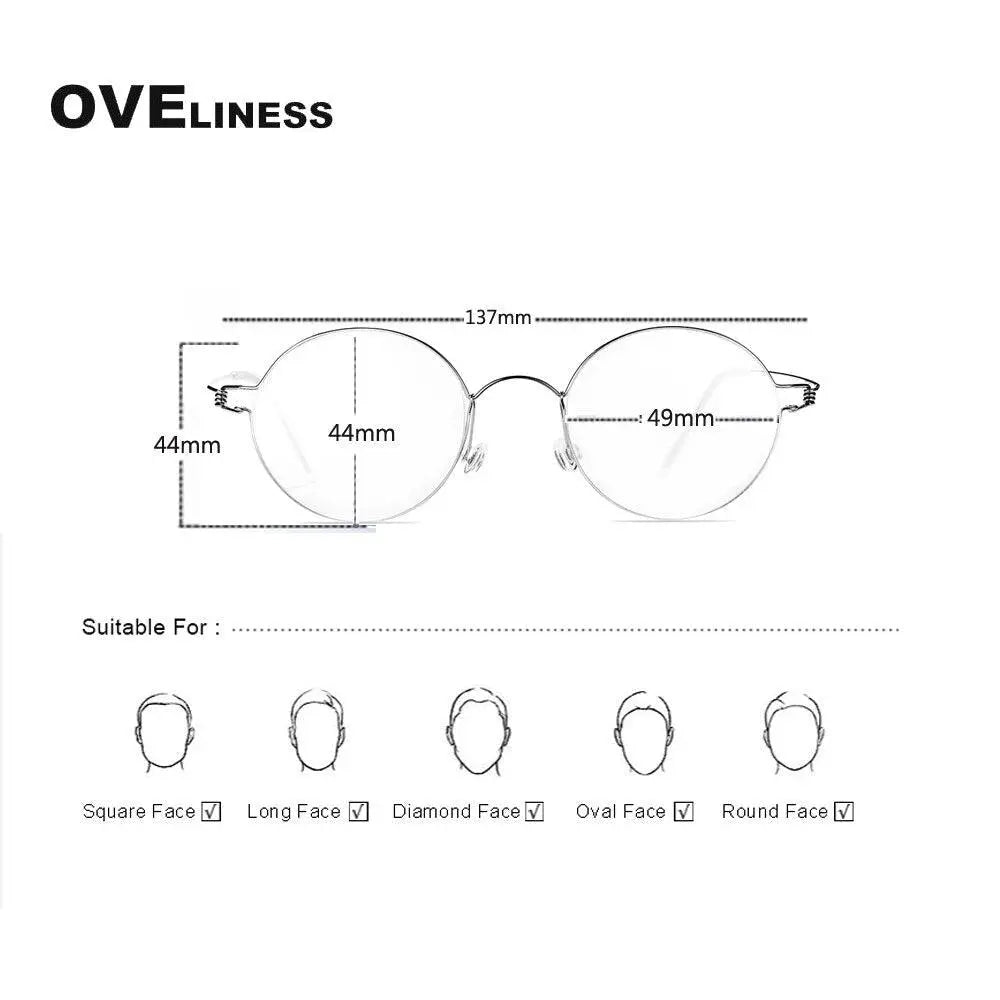 Unisex Full Rim Screwless Prescription Glasses Ols02 — view 6 | Rx Spectacle