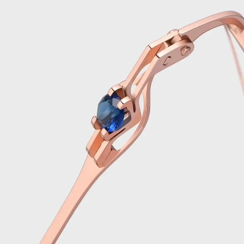 Women's Semi-Rimless Alloy Prescription Glasses 8020Z — view 3 | Rx Spectacle