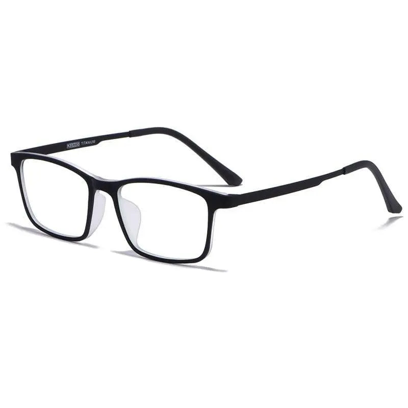 Unisex Square Full Rim Titanium Prescription Glasses HR3058 — view 19 | Rx Spectacle