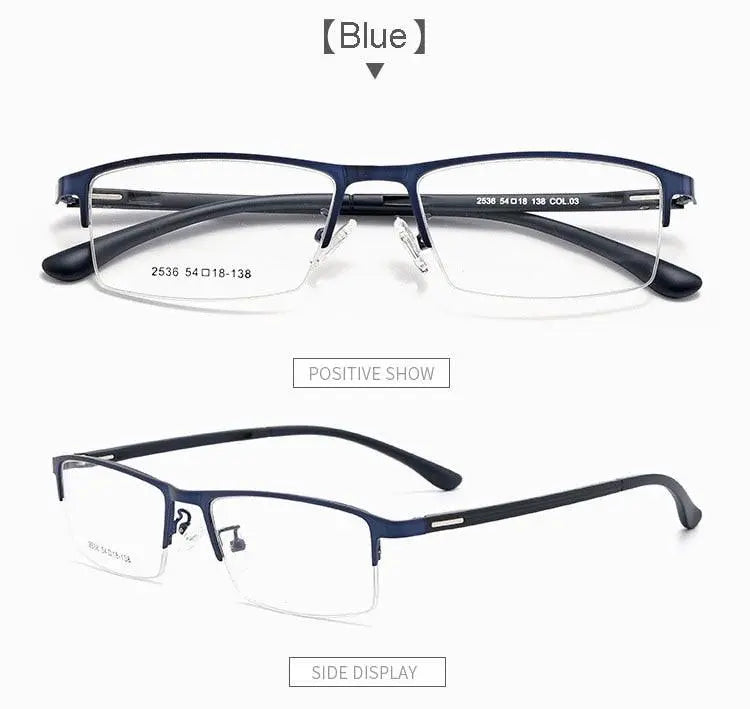 Men's Semi-Rimless TR90 Prescription Glasses — view 13 | Rx Spectacle