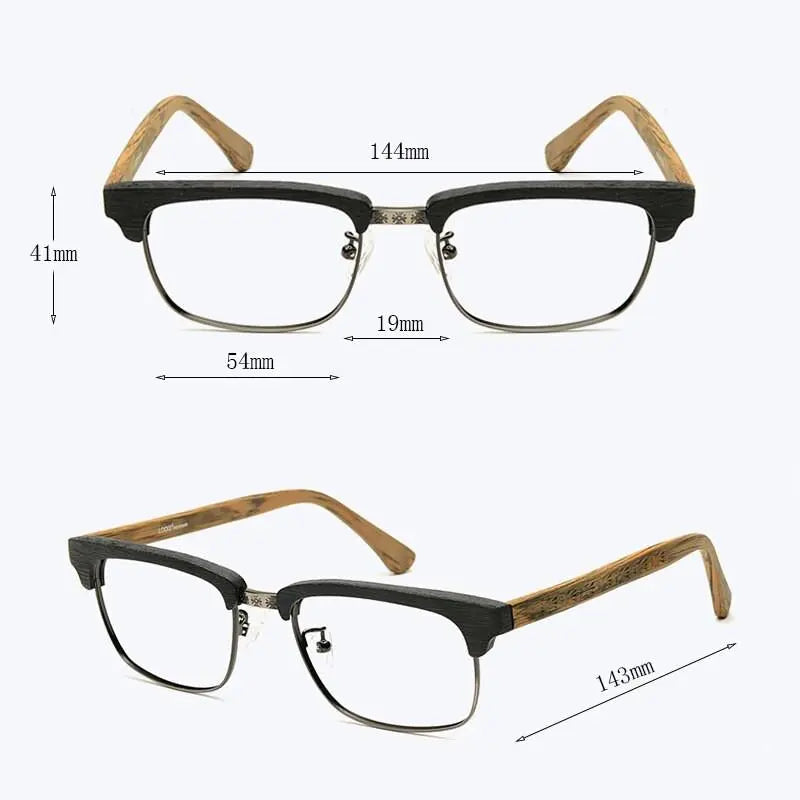 Men's Square Full Rim Titanium Prescription Glasses Ta12321 — view 5 | Rx Spectacle