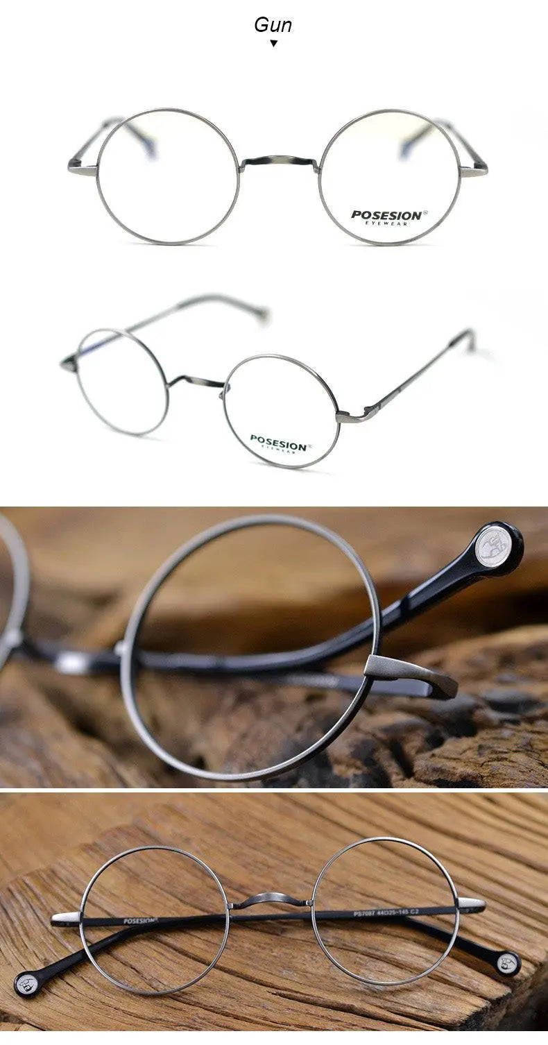 Unisex Round Full Rim Alloy Prescription Glasses Ps7087 — view 15 | Rx Spectacle