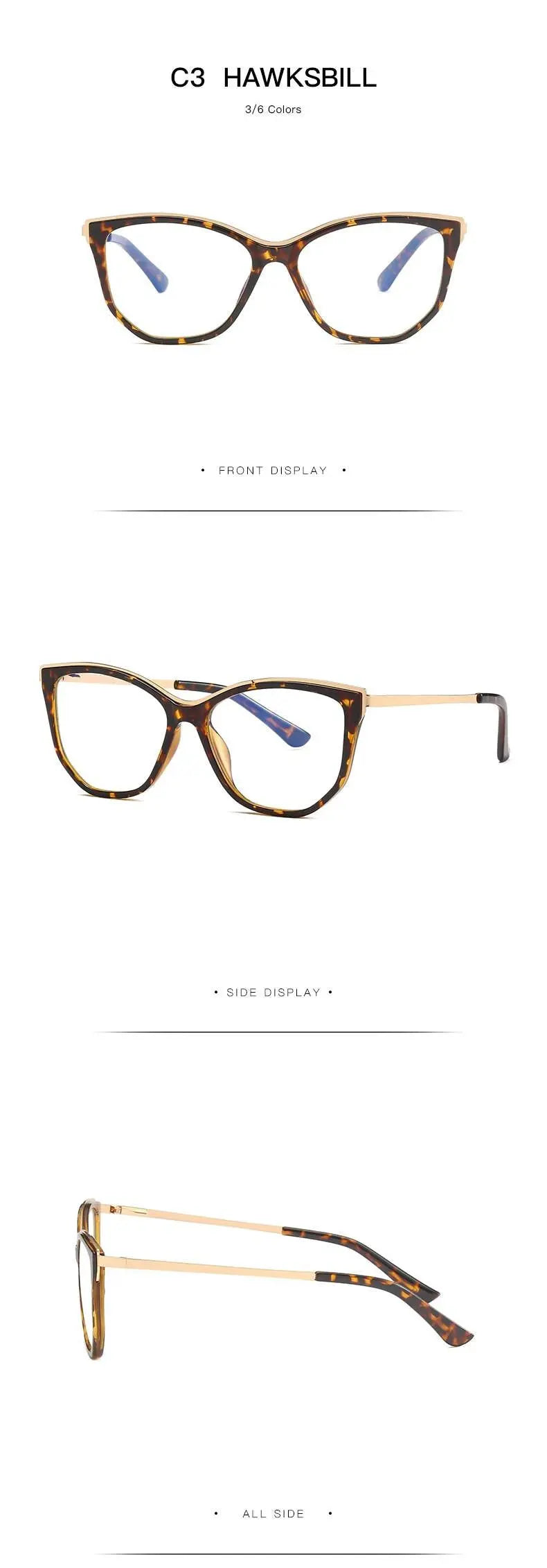 Women's Cat Eye Full Rim Acetate Prescription Glasses 2048 — view 17 | Rx Spectacle