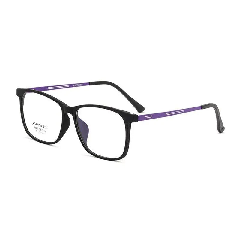 Unisex Square Full Rim Titanium Prescription Glasses 9825 — view 9 | Rx Spectacle