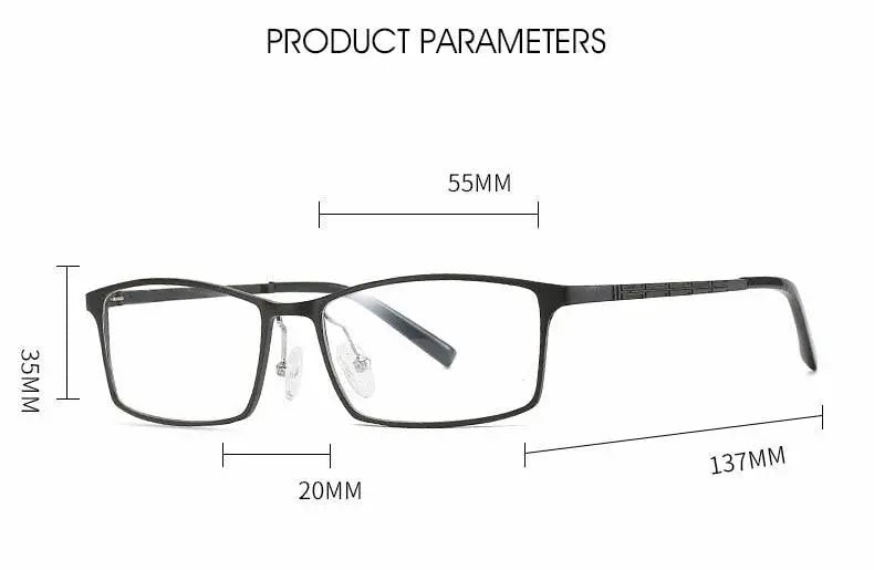 Unisex Square Full Rim Alloy Prescription Glasses 6300 — view 12 | Rx Spectacle