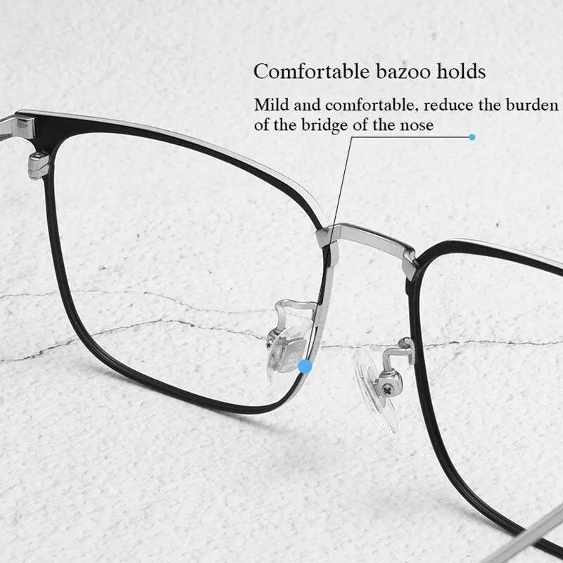 Men's Semi-Rimless Titanium Prescription Glasses 80092 — view 2 | Rx Spectacle