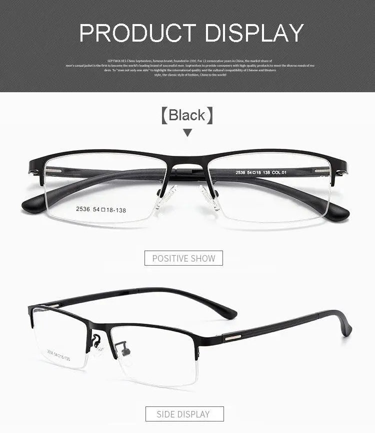 Men's Semi-Rimless TR90 Prescription Glasses — view 10 | Rx Spectacle