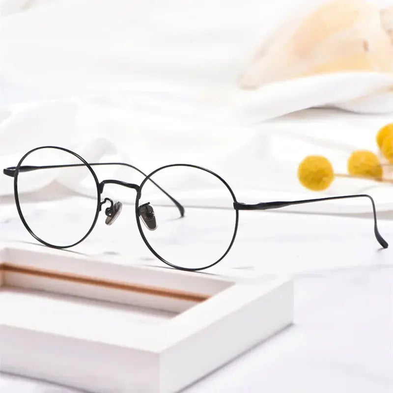 Unisex Round Full Rim Titanium Prescription Glasses 3216 — view 1 | Rx Spectacle