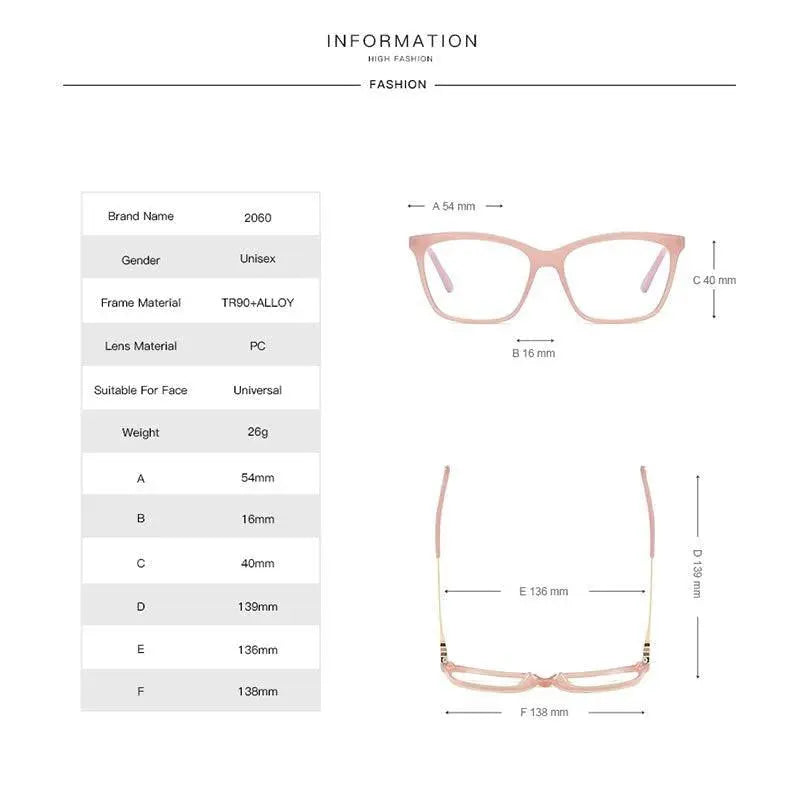 Women's Round Full Rim TR90 Prescription Glasses 2060 — view 11 | Rx Spectacle