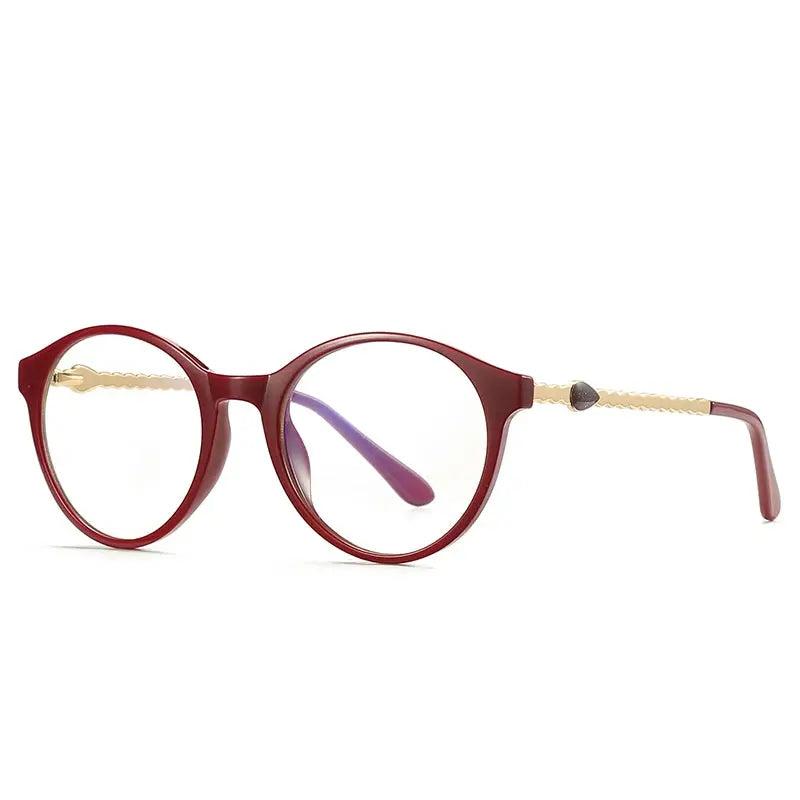 Women's Round Full Rim TR90 Prescription Glasses 942066 — view 8 | Rx Spectacle