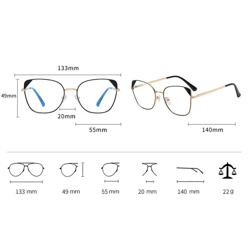 Women's Cat Eye Full Rim TR90 Prescription Glasses 958054 — view 2 | Rx Spectacle