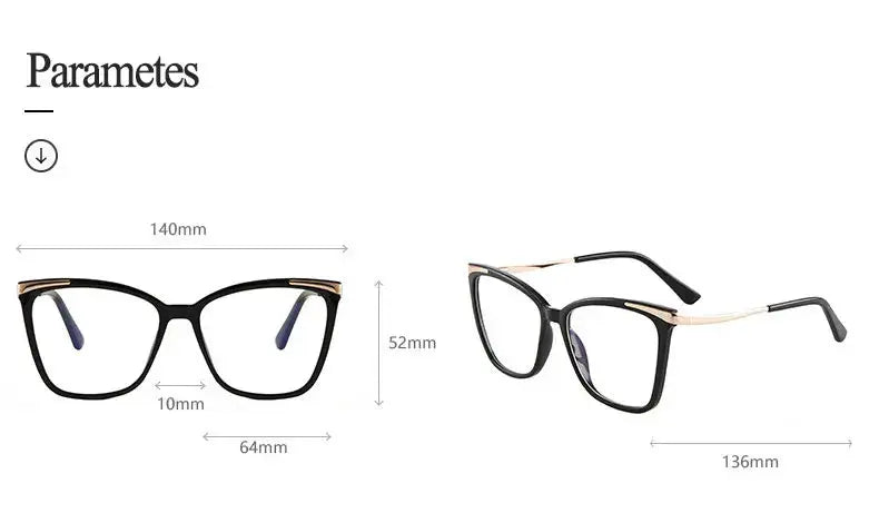 Women's Cat Eye Full Rim TR90 Prescription Glasses 87051 — view 2 | Rx Spectacle
