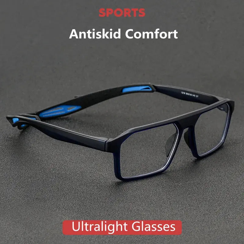 Unisex Square Full Rim TR90 Sports Glasses 1218 — view 3 | Rx Spectacle