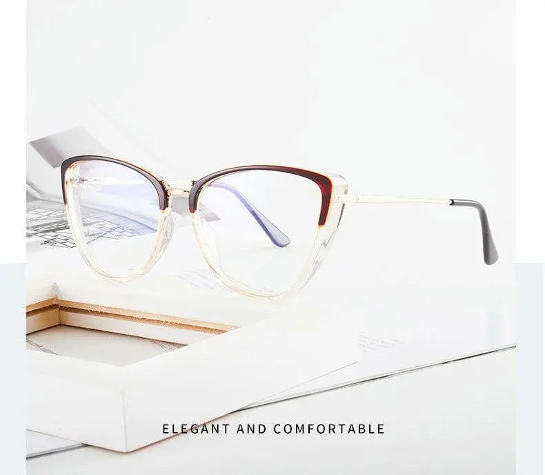 Women's Cat Eye Full Rim TR90 Prescription Glasses 7033 — view 13 | Rx Spectacle