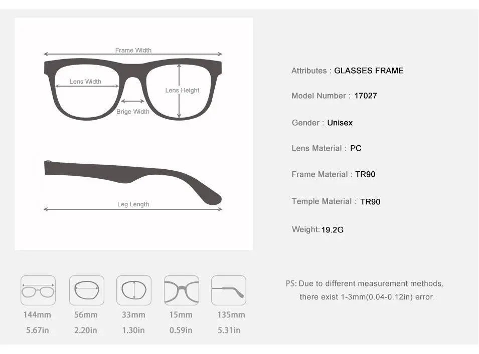 Men's Rectangular Semi-Rimless TR90 Sports Glasses 7027 — view 15 | Rx Spectacle