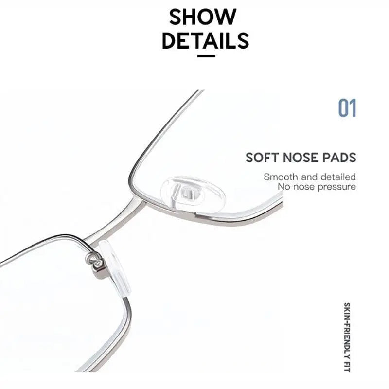 Unisex Rectangular Full Rim Alloy Reading Glasses 9005 — view 3 | Rx Spectacle