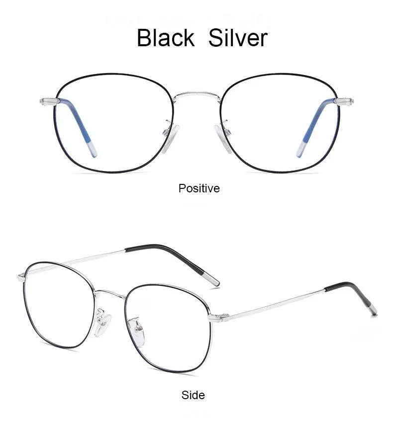 Unisex Round Full Rim Alloy Prescription Glasses 33006 — view 16 | Rx Spectacle