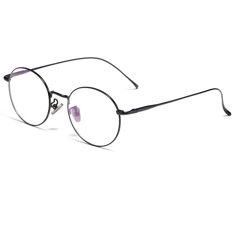 Unisex Round Full Rim Titanium Prescription Glasses 3216 — view 7 | Rx Spectacle