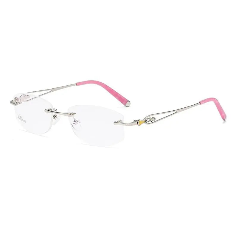 Women's Rimless Titanium Prescription Glasses 58111 — view 9 | Rx Spectacle