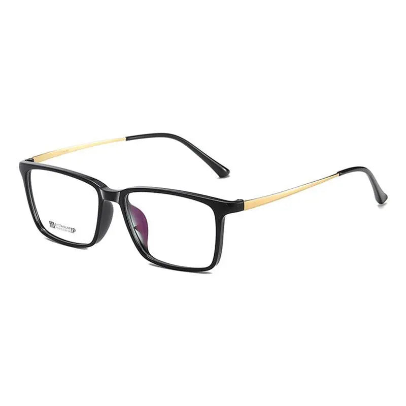Men's Rectangular Full Rim Titanium Prescription Glasses 7036 — view 5 | Rx Spectacle