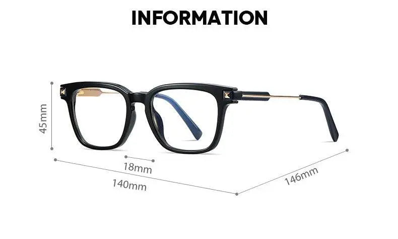 Unisex Square Full Rim TR90 Prescription Glasses 2068 — view 12 | Rx Spectacle