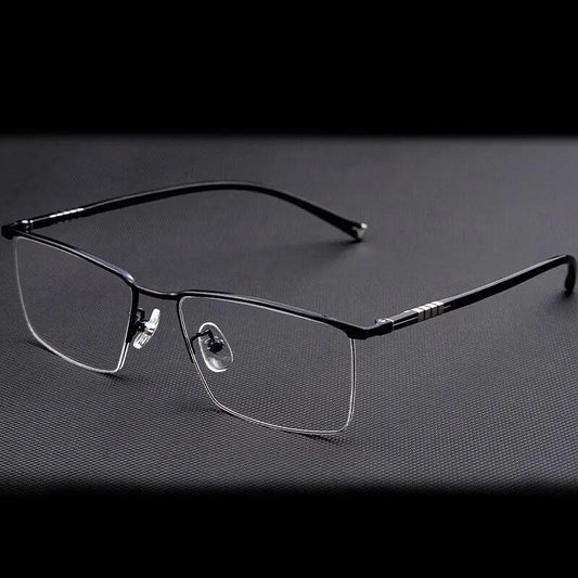 Men's Semi-Rimless Titanium Prescription Glasses P9861 — view 1 | Rx Spectacle