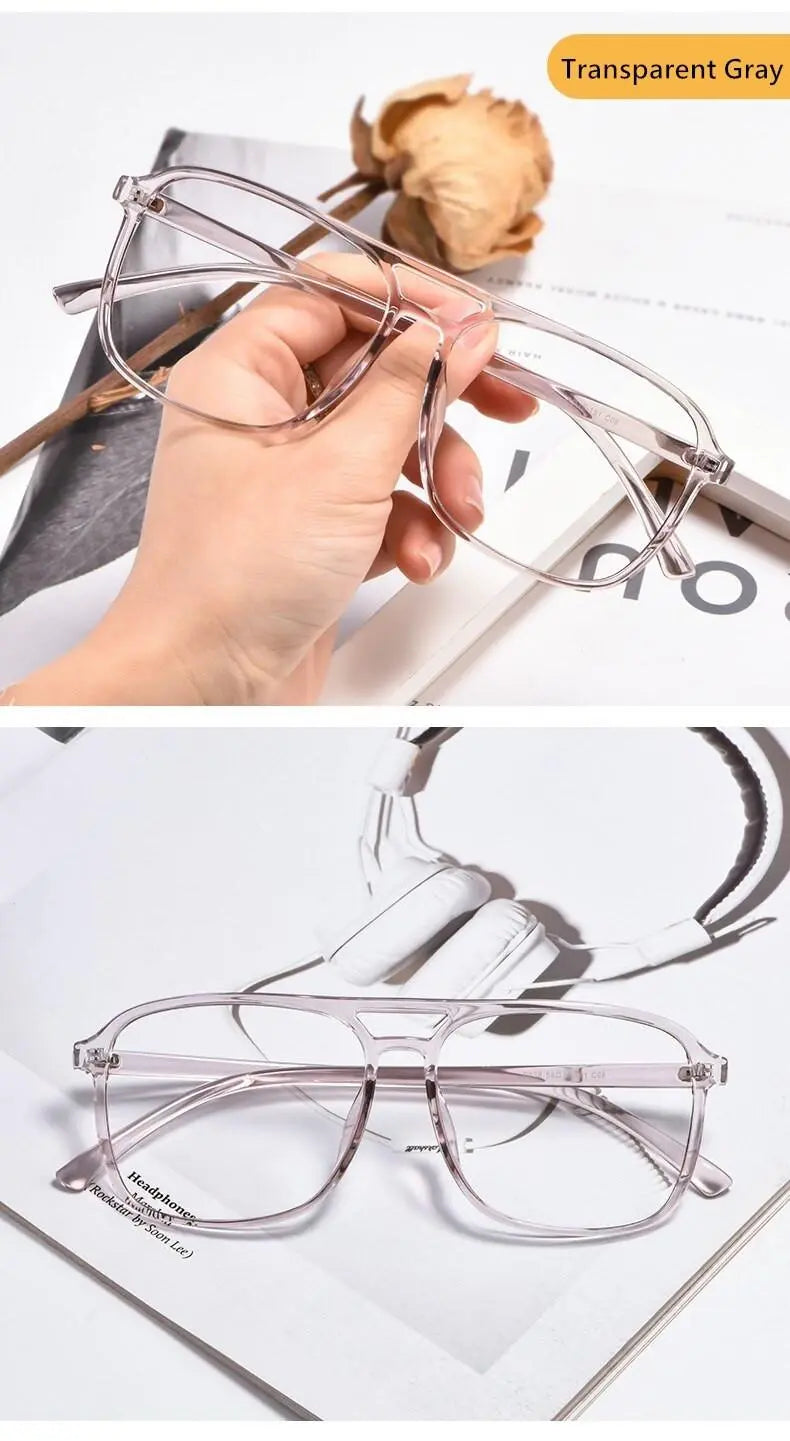 Unisex Full Rim TR90 Double Bridge Prescription Glasses D138 — view 13 | Rx Spectacle
