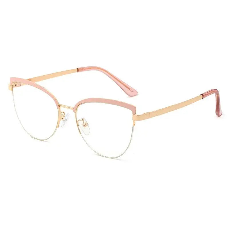 Women's Cat Eye Full Rim Alloy Prescription Glasses 95679 — view 7 | Rx Spectacle