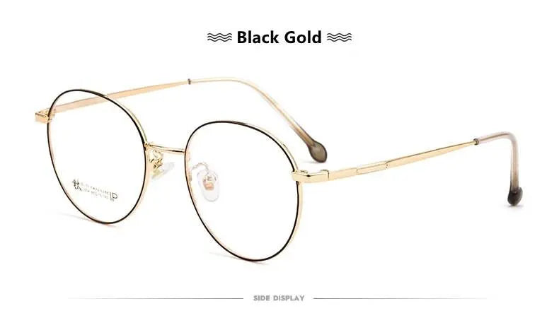 Women's Round Full Rim Titanium Prescription Glasses 2054 — view 17 | Rx Spectacle