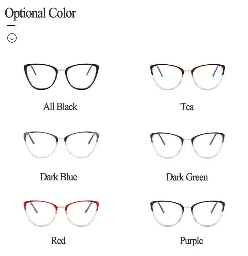 Women's Cat Eye Full Rim TR90 Prescription Glasses 7033 — view 15 | Rx Spectacle
