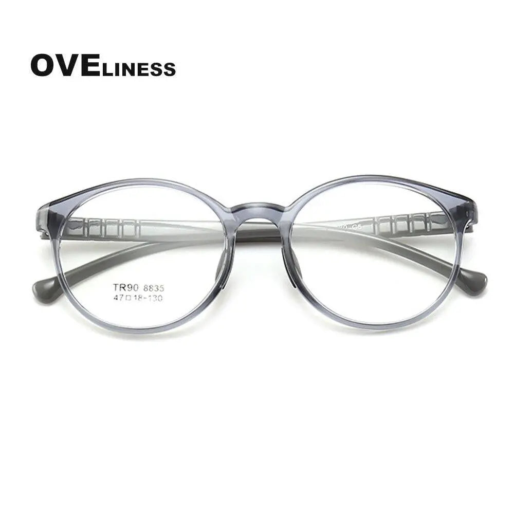 Unisex Round Full Rim Titanium Prescription Glasses 8835 — view 2 | Rx Spectacle