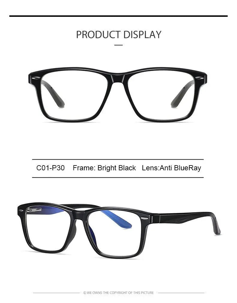 Unisex Square Full Rim TR90 Prescription Glasses 2321 — view 14 | Rx Spectacle
